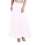 Printed white stylish crepe pocket palazzo